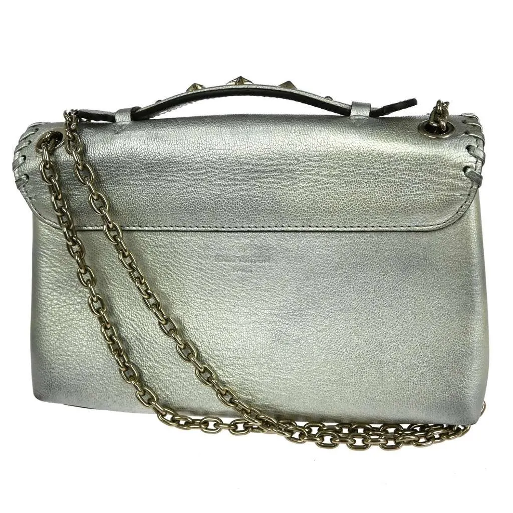 Louis Vuitton Very Chain Bag Silver Leather Good - Back View