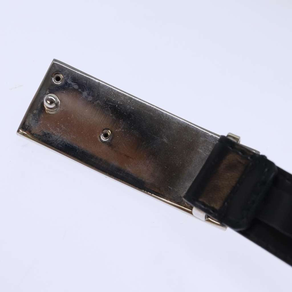 Gucci G Buckle Belt Black Leather Good condition - Model View