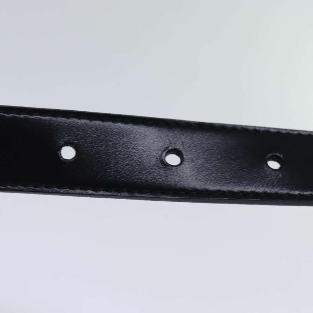 Gucci G Buckle Belt Black Leather Good condition - Box View