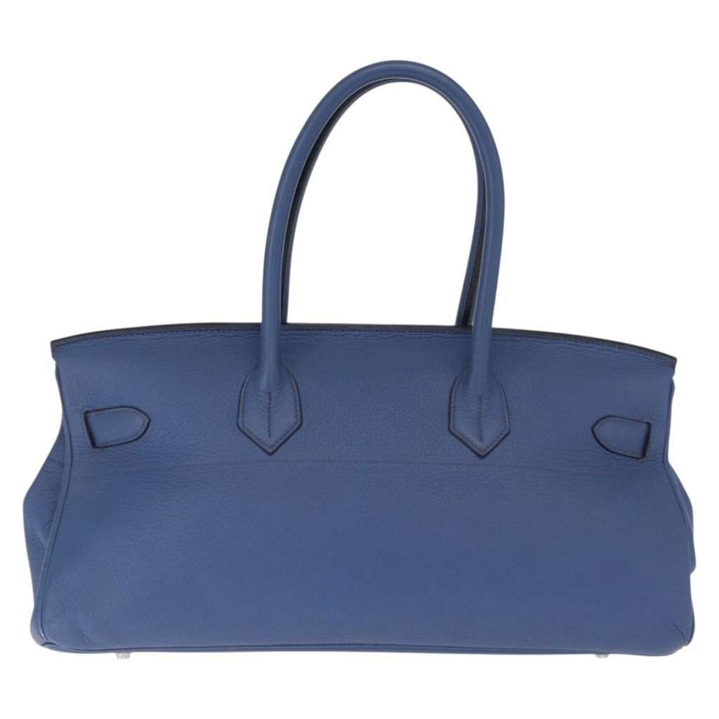 Hermès Birkin JPG Bag Blue Leather Good condition - Back View