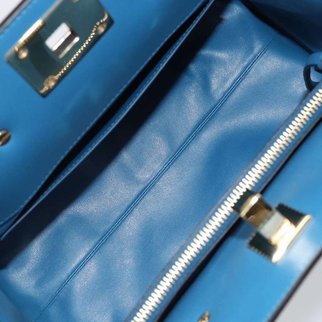 Salvatore Ferragamo Studio Satchel Blue Leather Good condition - Box View