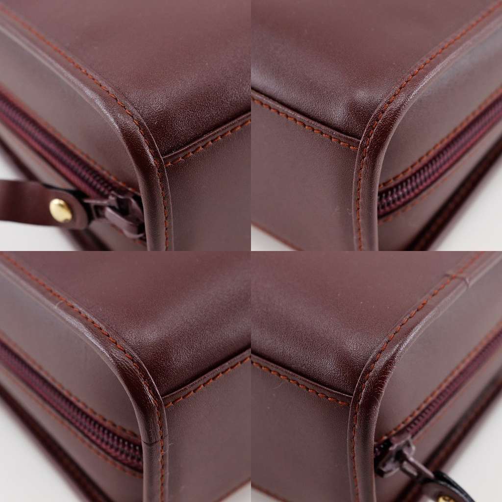 Cartier Vintage must de Cartier Burgundy Leather Good condition - Model View