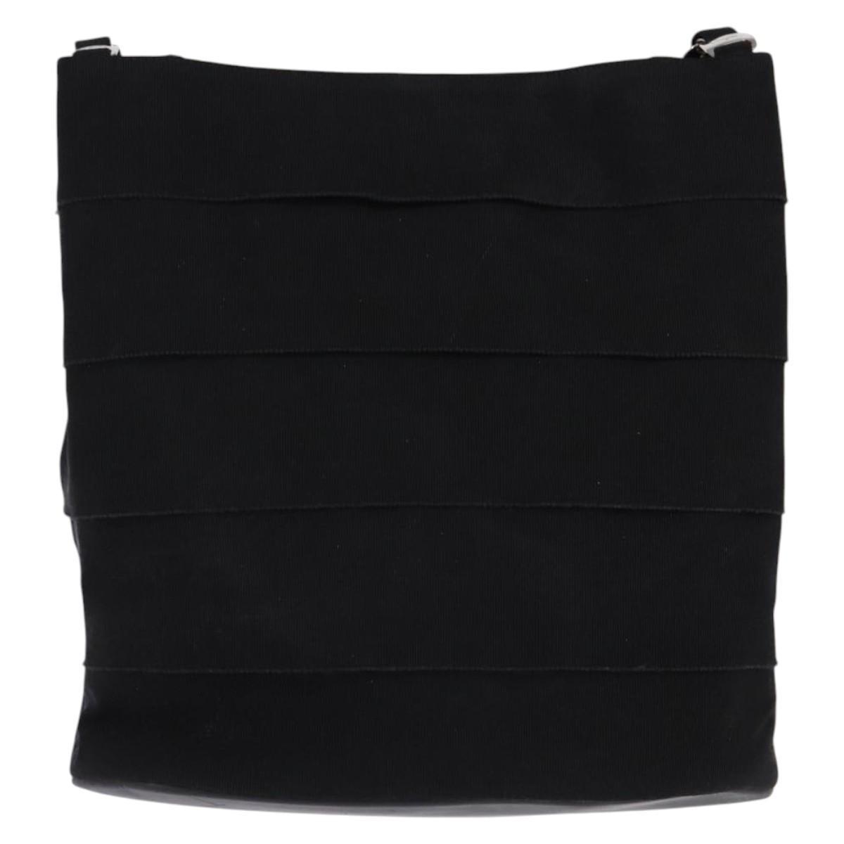 Salvatore Ferragamo Vala Shoulder Bag Black Canvas Good condition - Back View