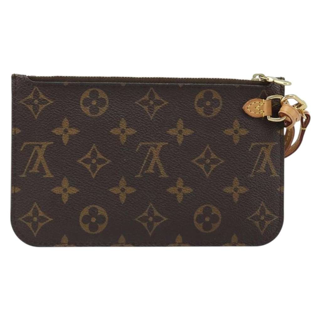 Louis Vuitton Neverfull Pochette Brown Canvas Good condition - Back View