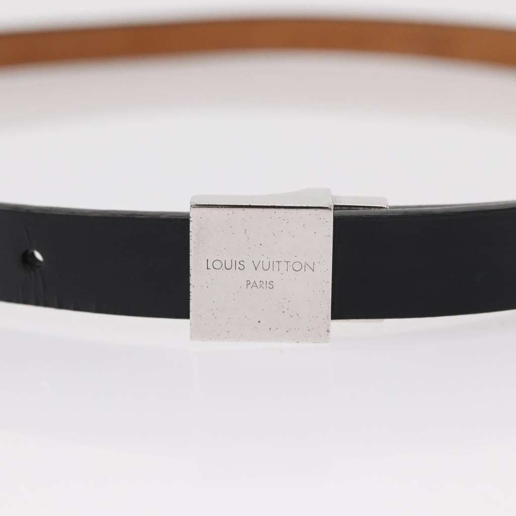Louis Vuitton Carre Belt Black Leather Good condition - Box View