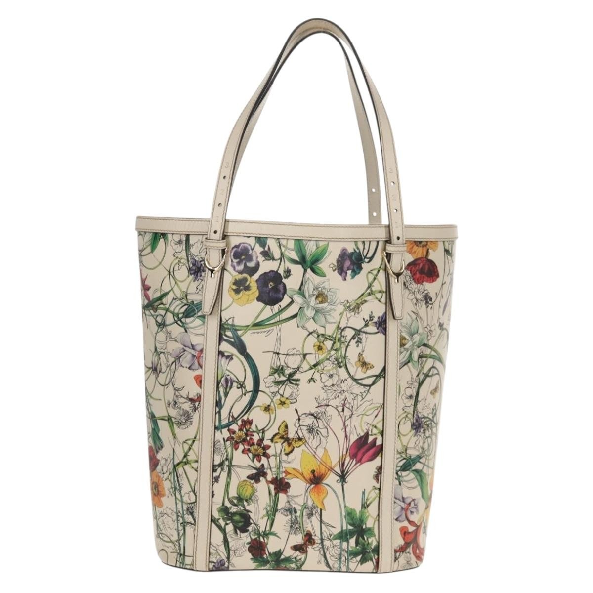 Gucci Open Tote White Leather Good condition - Back View