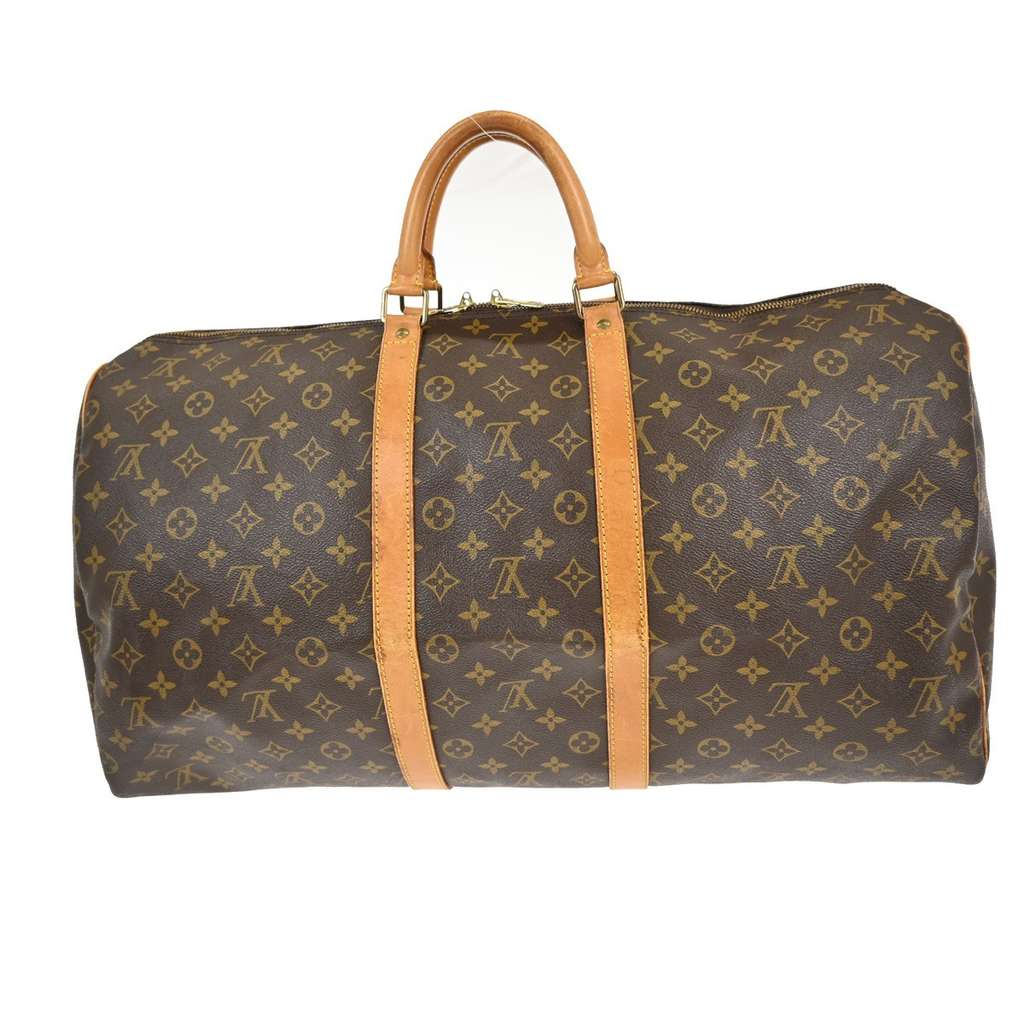 Louis Vuitton Keepall Bag Brown Canvas Fair condition - Back View