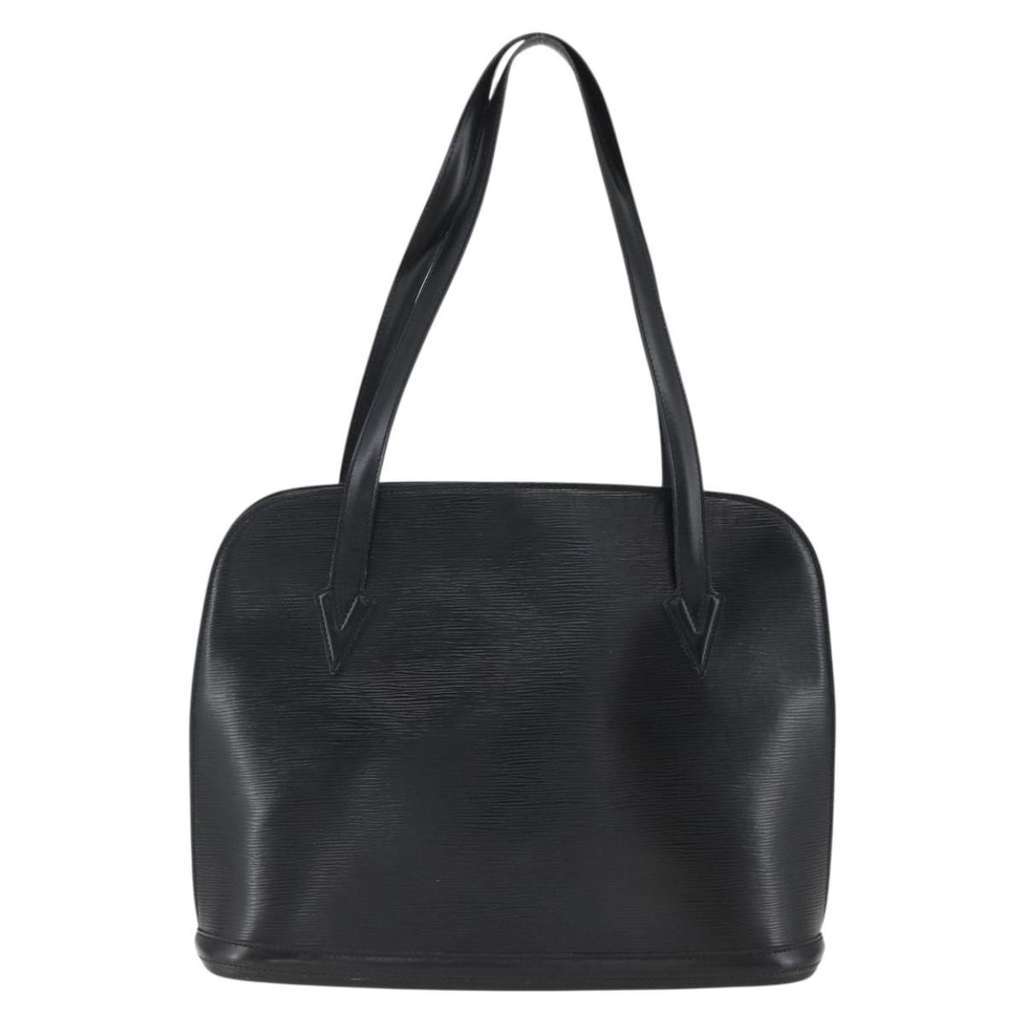 Louis Vuitton Lussac Handbag Black Leather Fair condition - Back View