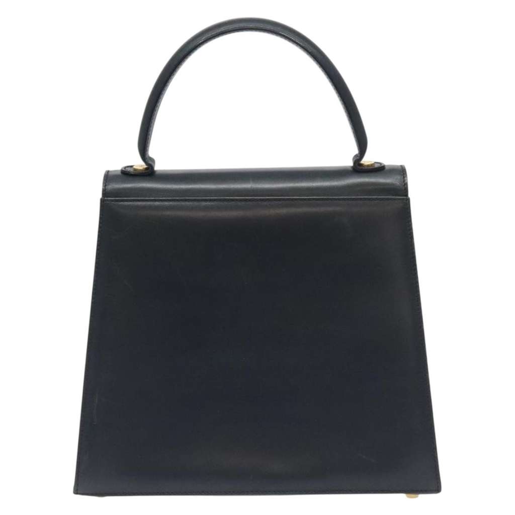 Salvatore Ferragamo Vintage Handbag Black Leather Good condition - Back View