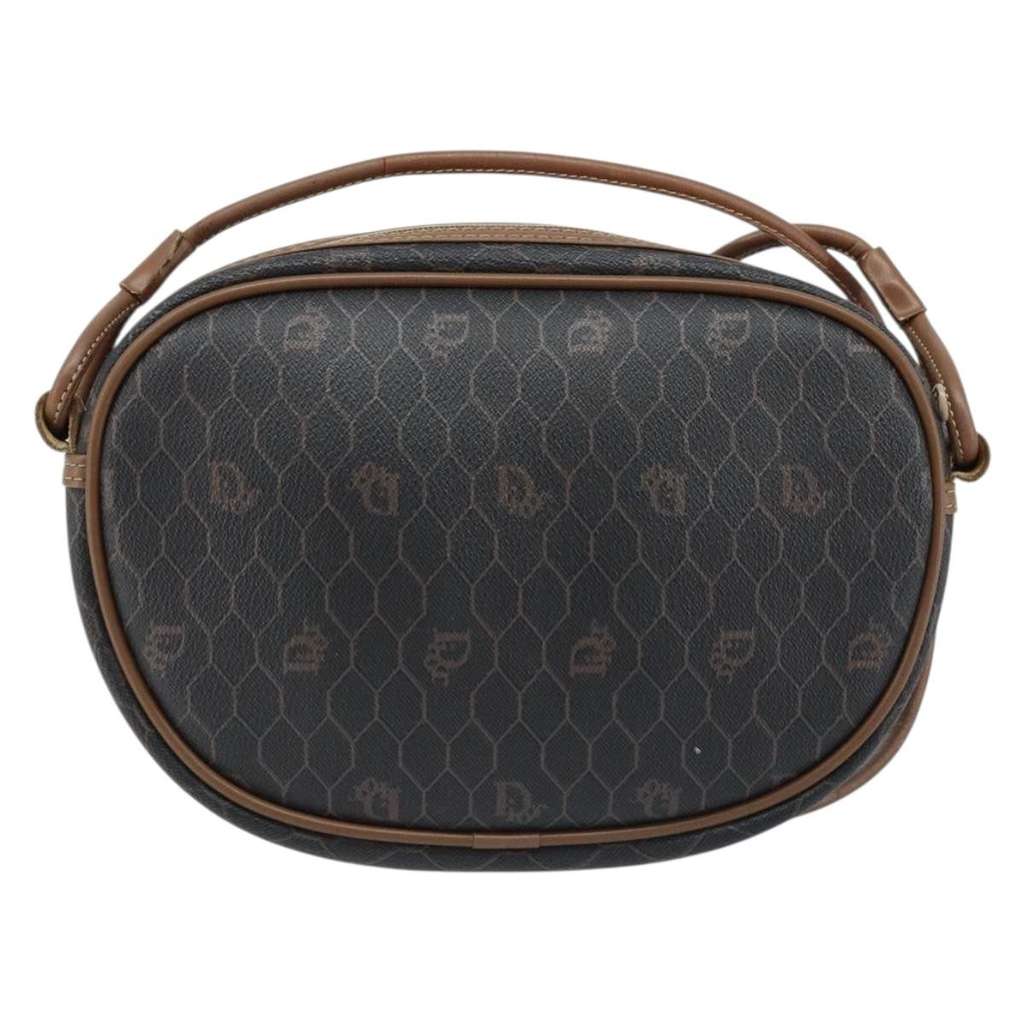 Christian Dior Vintage Honeycomb Shoulder Bag Black Canvas Good condition - Back View