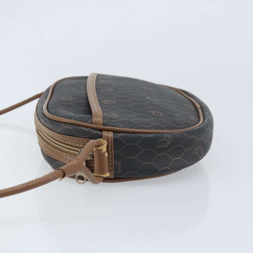 Christian Dior Vintage Honeycomb Shoulder Bag Black Canvas Good condition - Model View