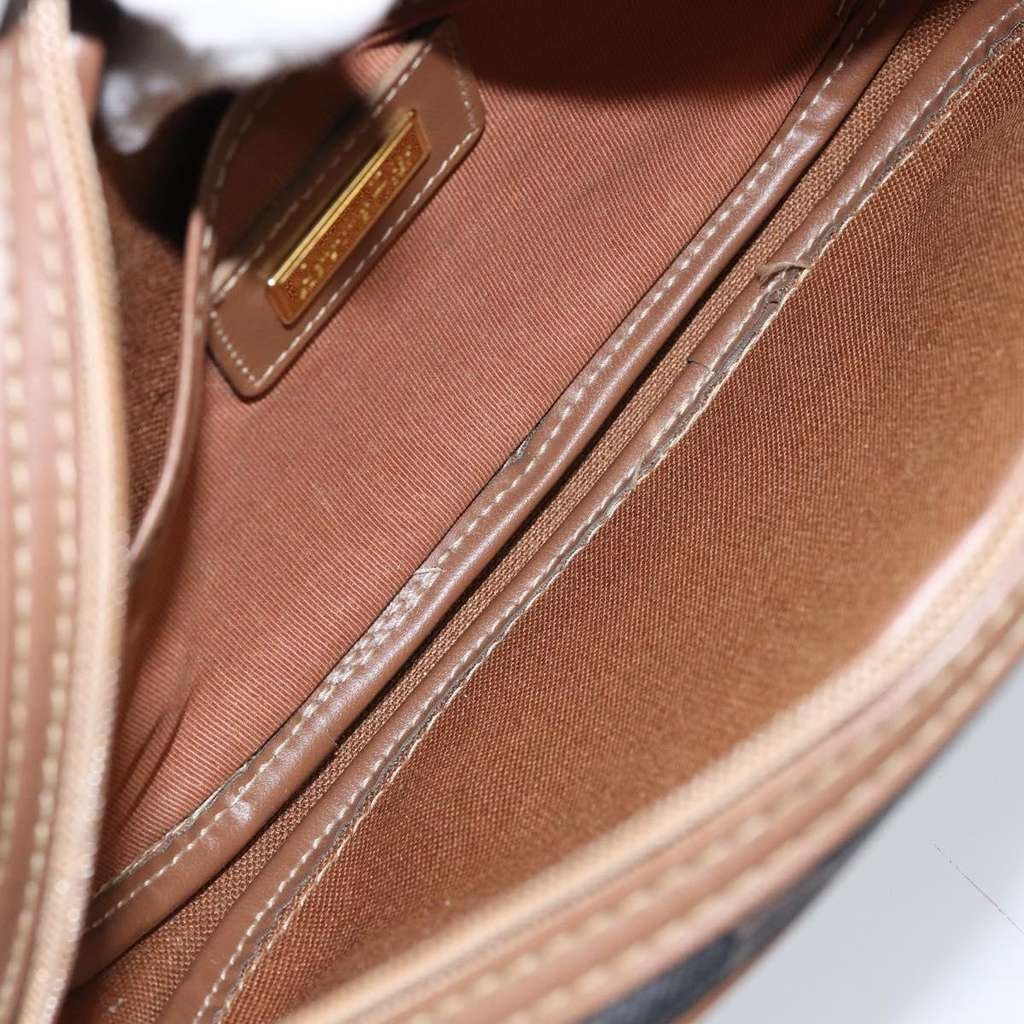 Christian Dior Vintage Honeycomb Shoulder Bag Black Canvas Good condition - Box View