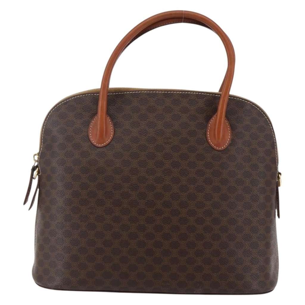 Celine Vintage Macadam Handbag Brown Canvas Good condition - Back View