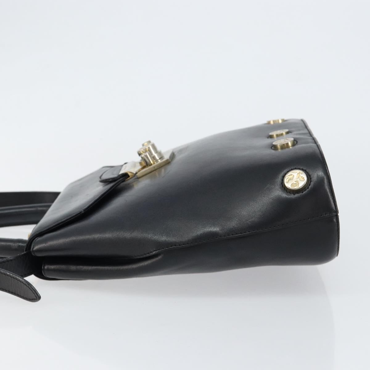 Salvatore Ferragamo Vintage Handbag Black Leather Good condition - Model View