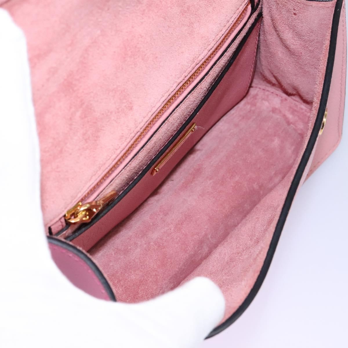 Miu Miu Madras Crystal Buckle Shoulder Bag Pink Leather Good condition - Box View