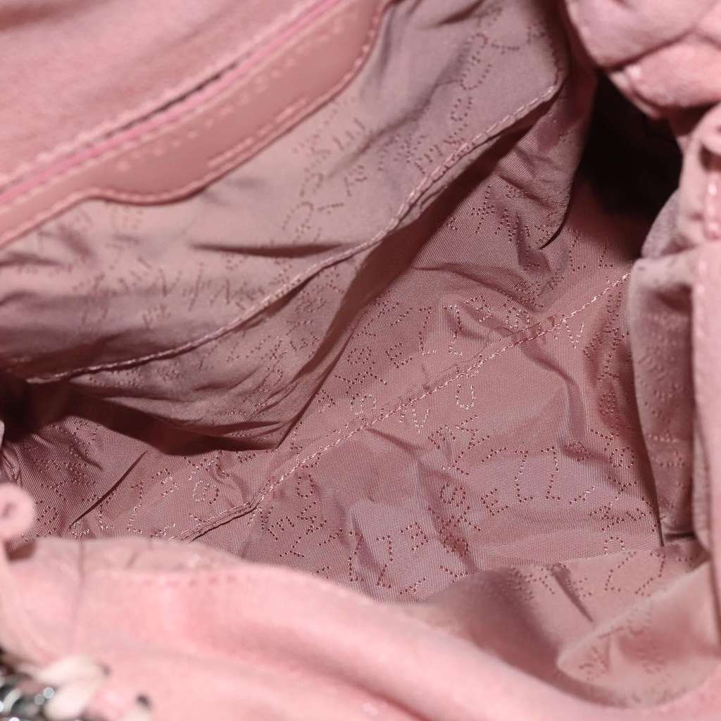 Stella Mccartney Falabella Fold Over Crossbody Bag Pink Polyester Good condition - Box View