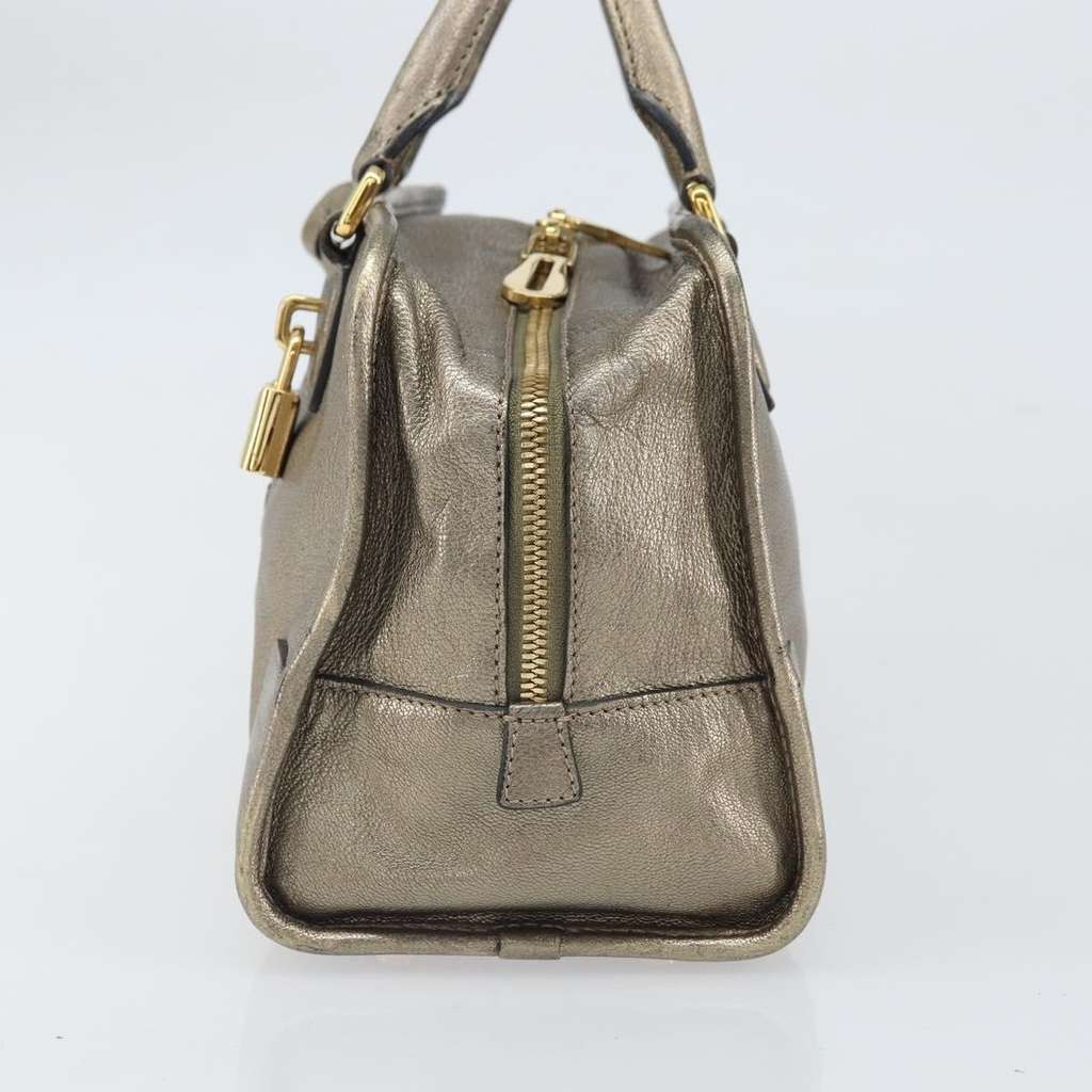 Loewe Amazona Bag Gold Leather Fair condition - Model View