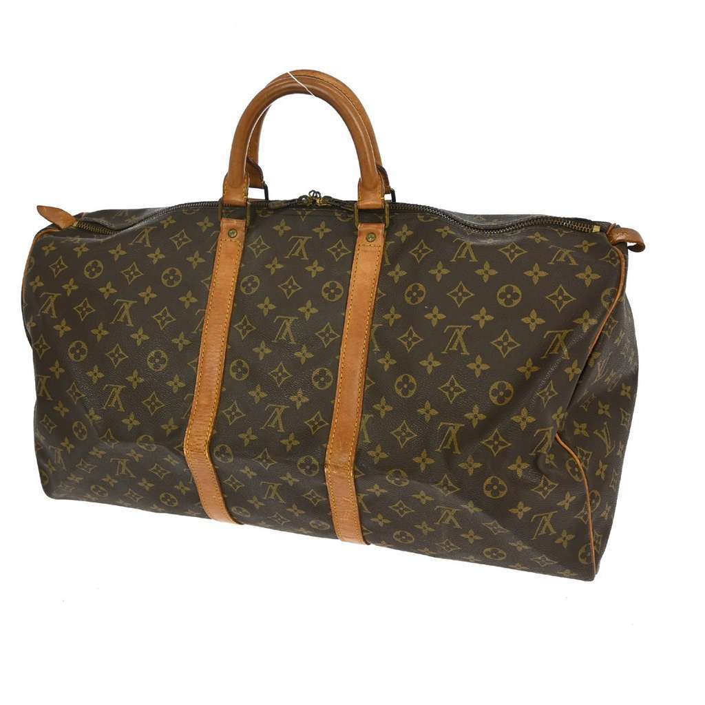Louis Vuitton Keepall Bag Brown Canvas Fair condition - Back View