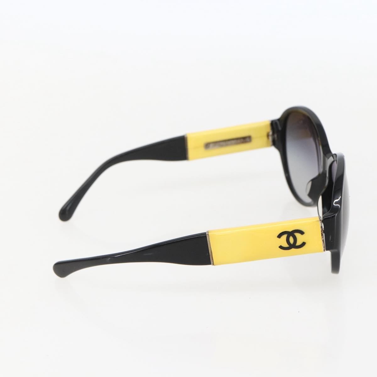 Chanel Logo CC Sunglasses Yellow Plastic Good condition - Inside View