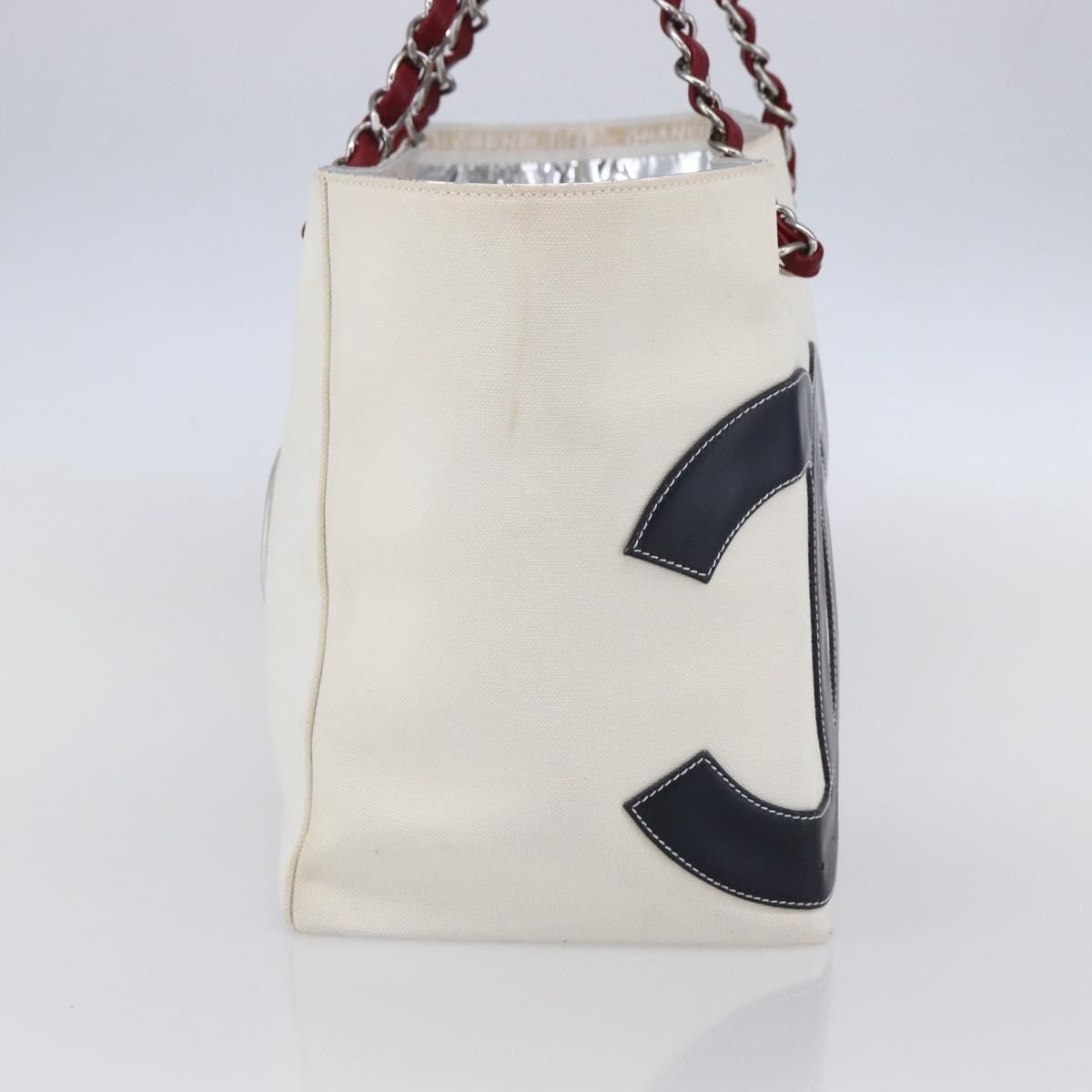 Chanel No.5 Tote Silver Canvas Good condition - Inside View