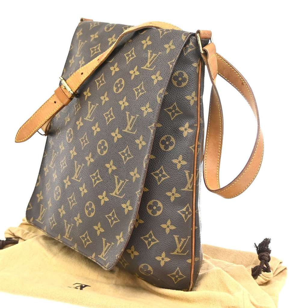 Louis Vuitton Musette Salsa Handbag Brown Canvas Good condition - Inside View