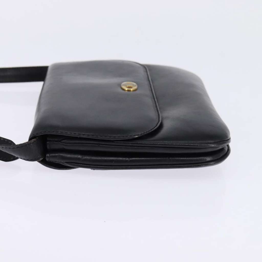 Celine Vintage Triomphe Shoulder Bag Black Leather Good condition - Inside View