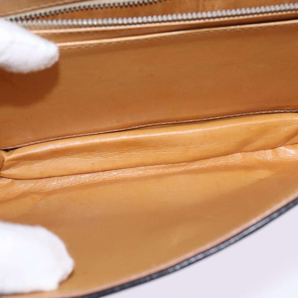 Celine Vintage Triomphe Shoulder Bag Black Leather Good condition - Box View