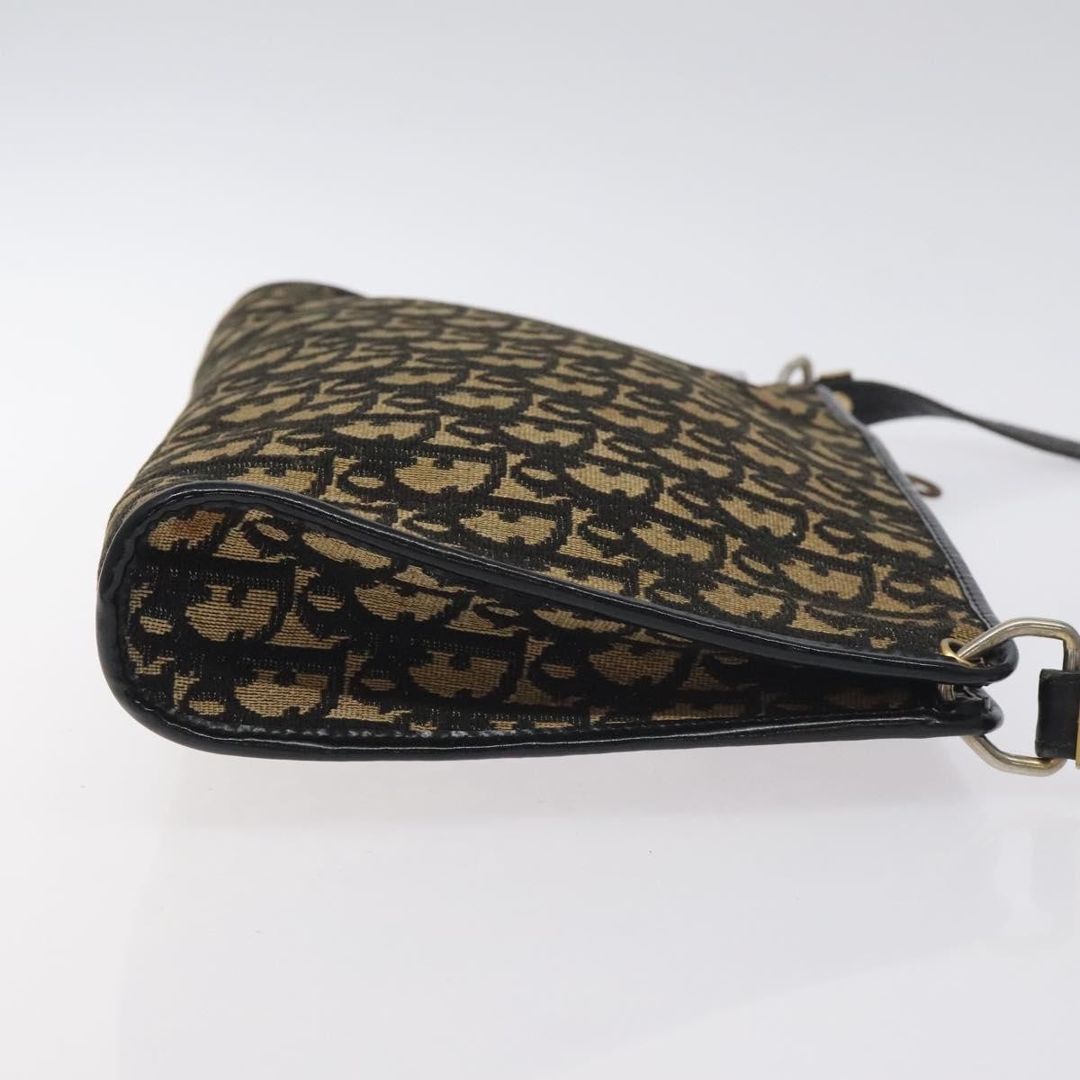 Christian Dior Vintage Trotter Shoulder Bag Navy Canvas Good condition - Inside View