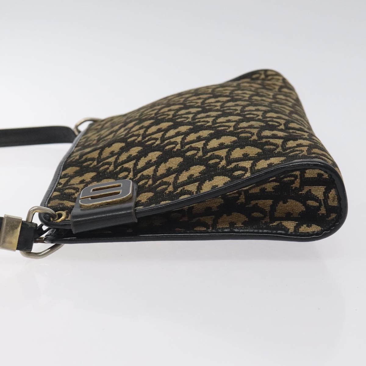 Christian Dior Vintage Trotter Shoulder Bag Navy Canvas Good condition - Model View