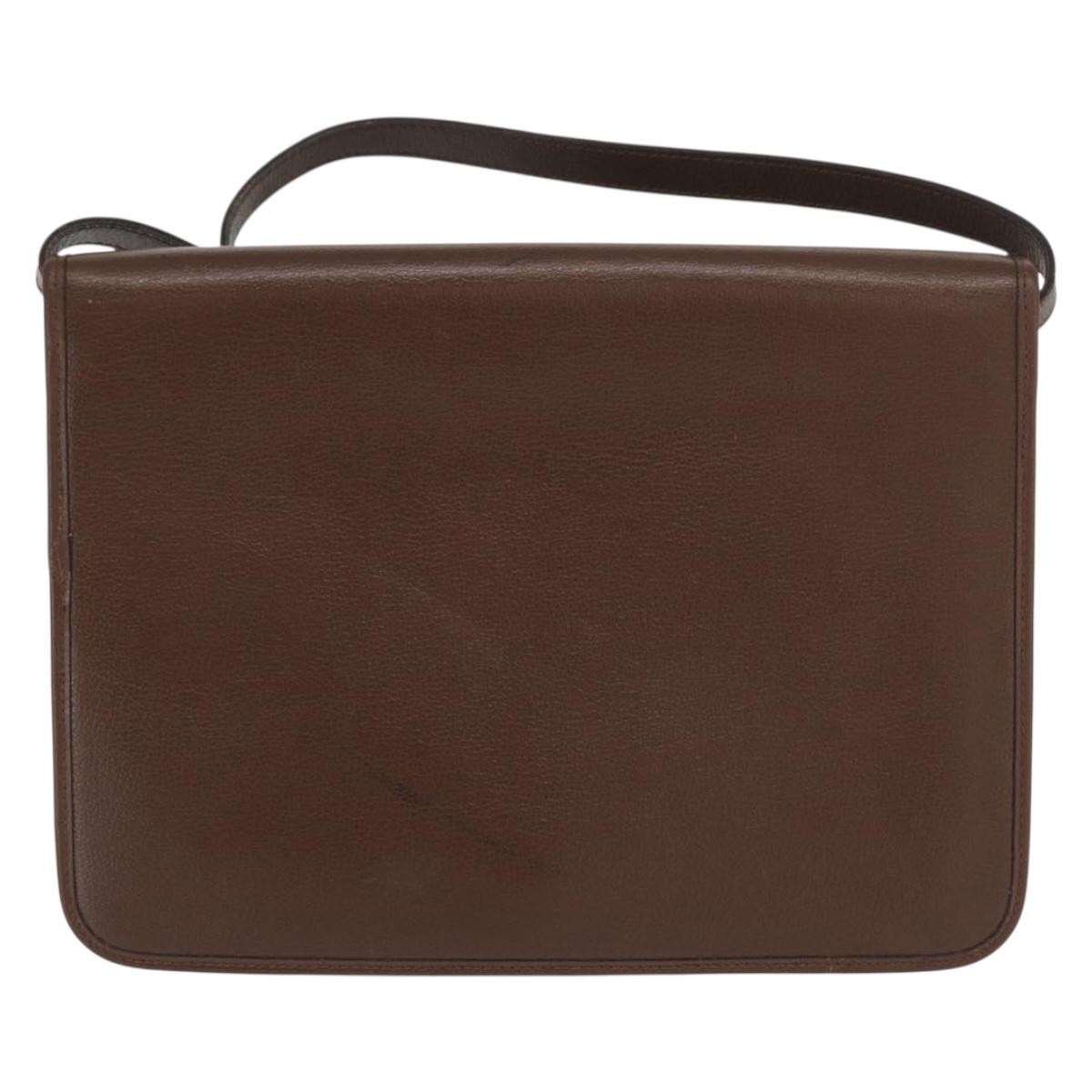 Christian Dior Vintage Shoulder Bag Brown Leather Fair condition - Inside View