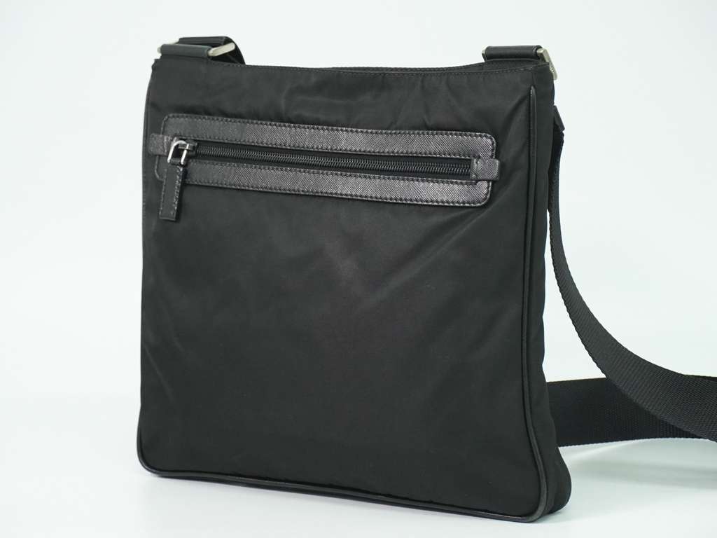 Prada Flat Messenger Bag Black Fair condition - Back View