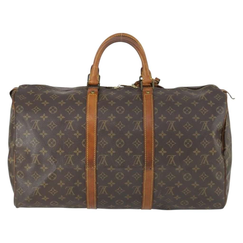 Louis Vuitton Keepall Bag Brown Canvas Fair condition - Back View