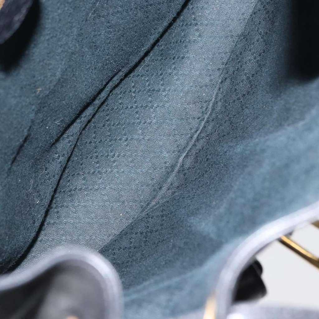 Gucci Vintage Bamboo Backpack Black Leather Good condition - Box View