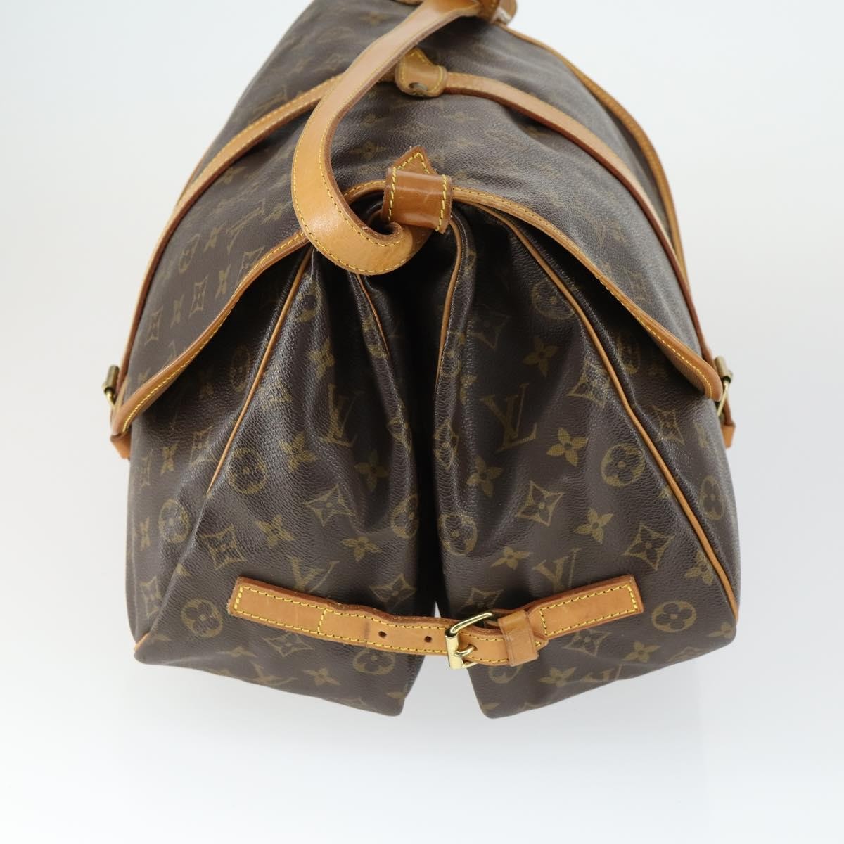 Louis Vuitton Saumur Handbag Brown Canvas Good condition - Model View