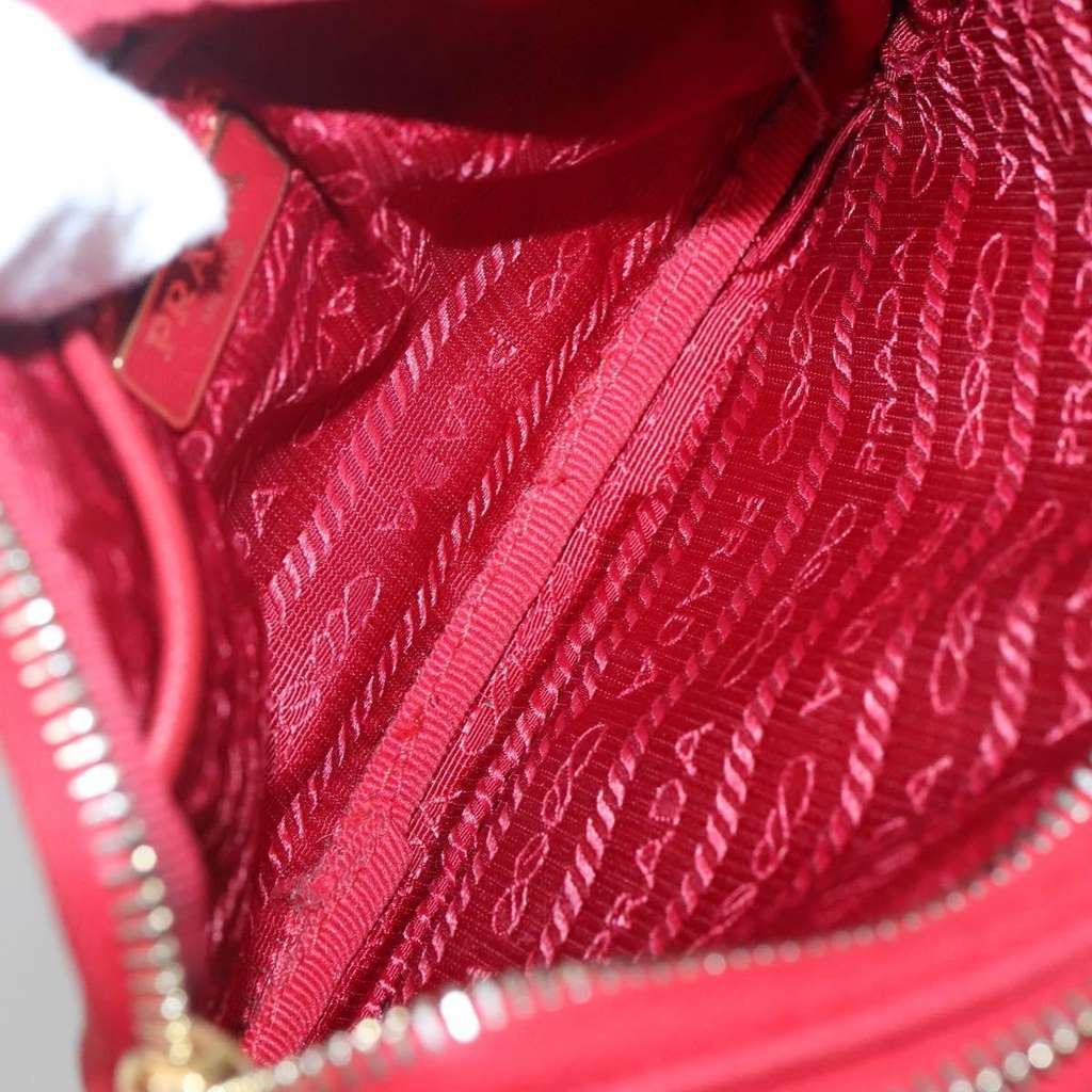 Prada Double Zip Shoulder Bag Red Good condition - Box View