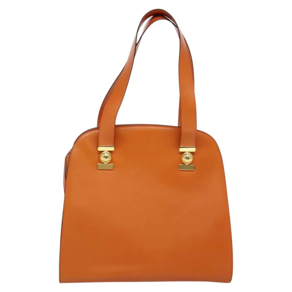 Celine Tote bag Orange Leather Good condition - Back View