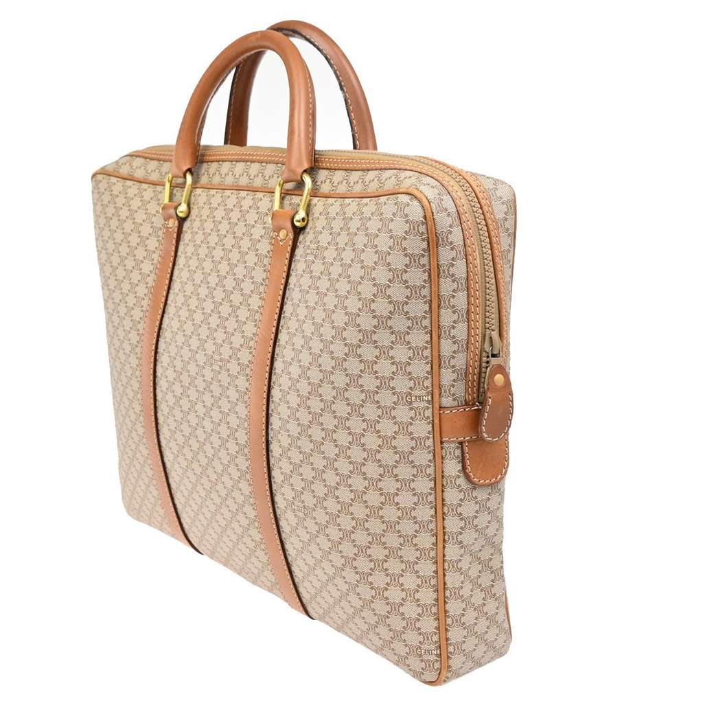 Celine Macadam Briefcase Brown Canvas Good condition - Model View