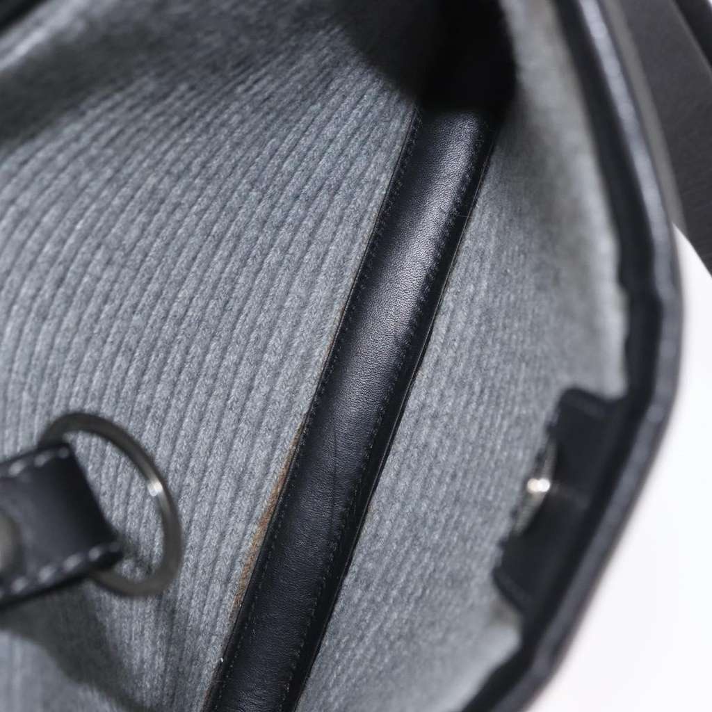 Salvatore Ferragamo Gancini Shoulder Bag Black Leather Good condition - Box View