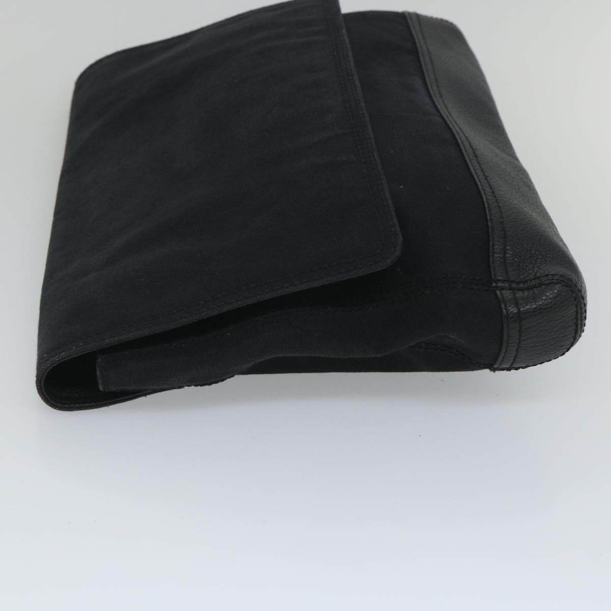 Balenciaga Flap Clutch Black Canvas Good condition - Model View