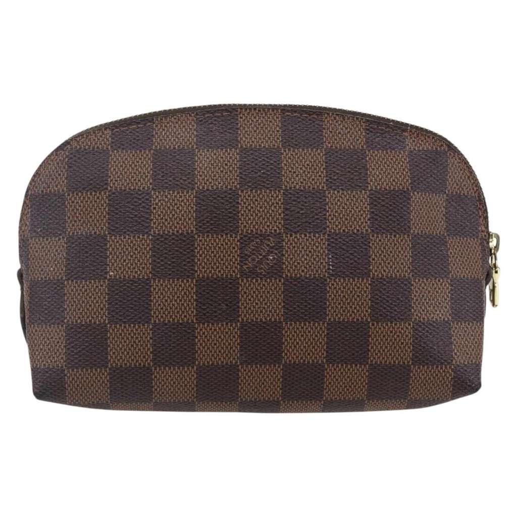 Louis Vuitton Cosmetic Pouch Brown Canvas Good condition - Back View