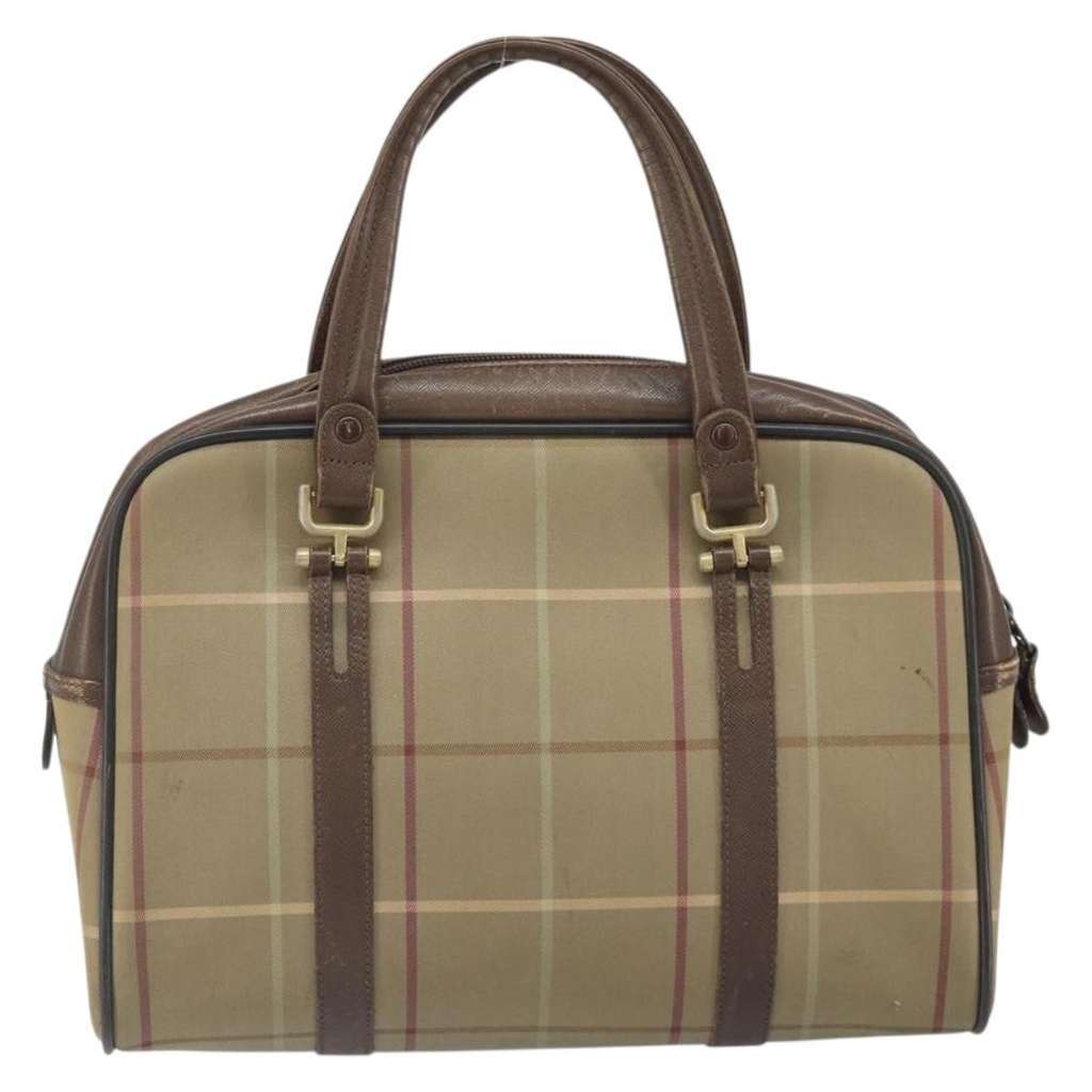 Burberry Nova Handbag Beige Canvas Fair condition - Back View