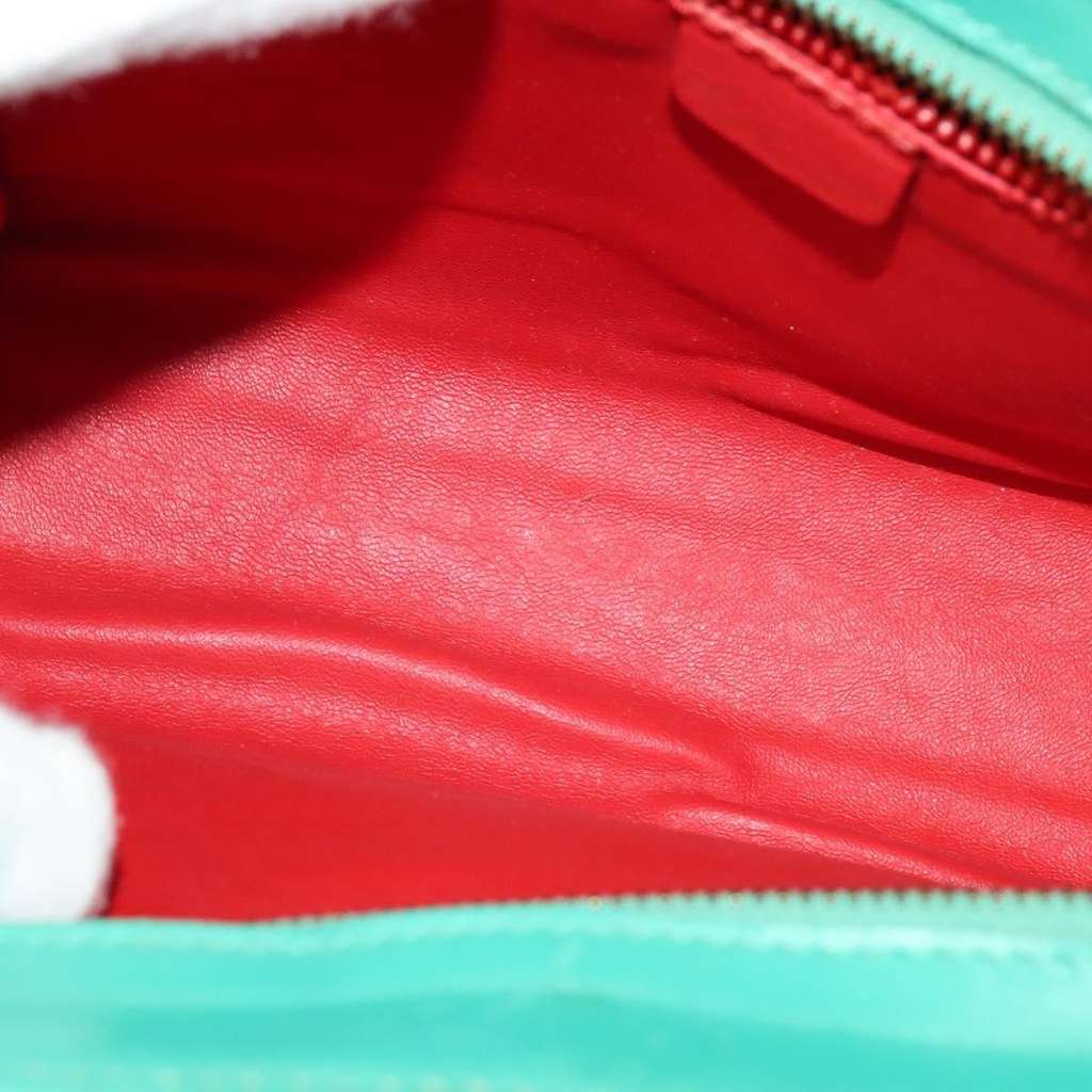 Celine Vintage Shoulder Bag Green Leather Good condition - Box View