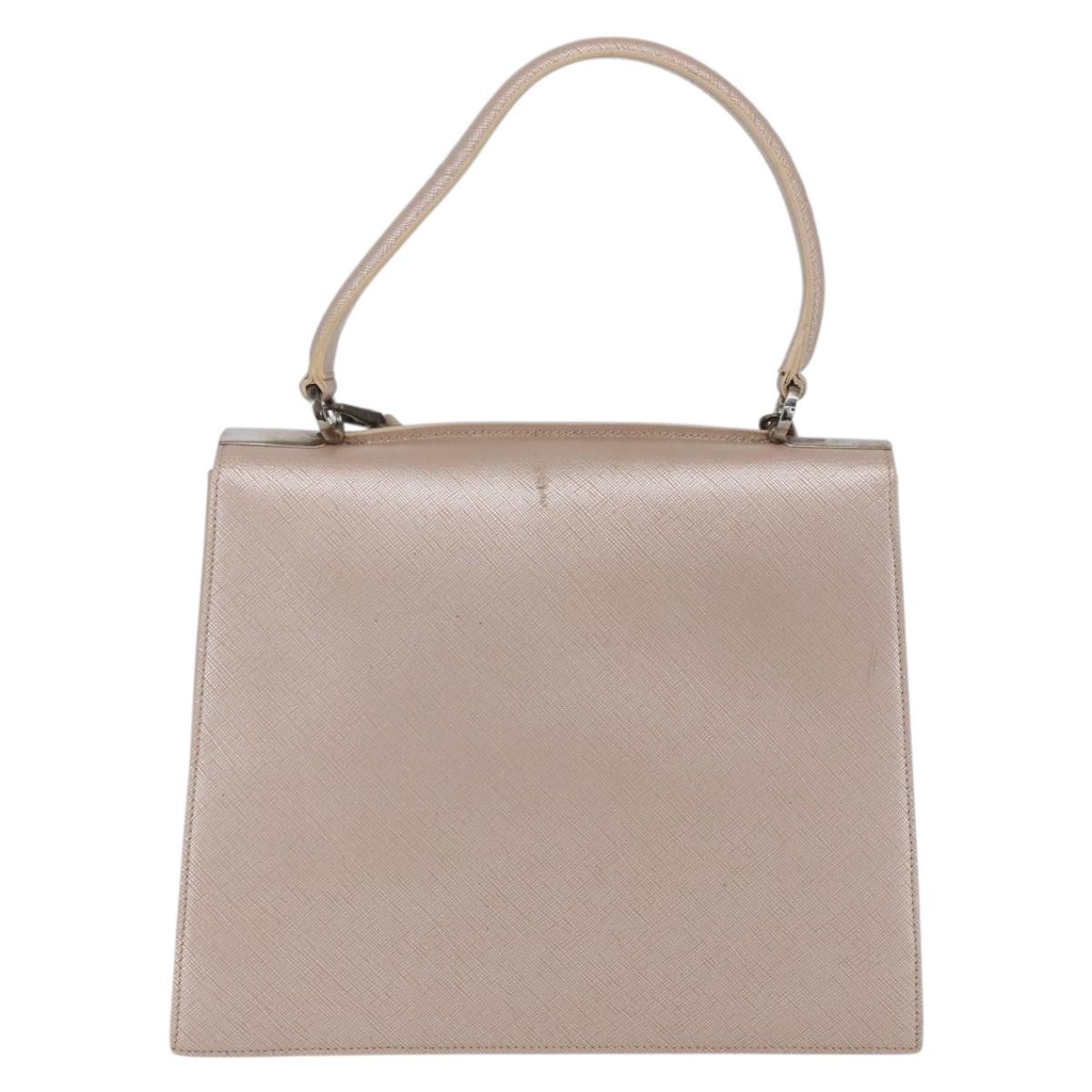 Salvatore Ferragamo Gancini handbag Pink Leather Good condition - Back View