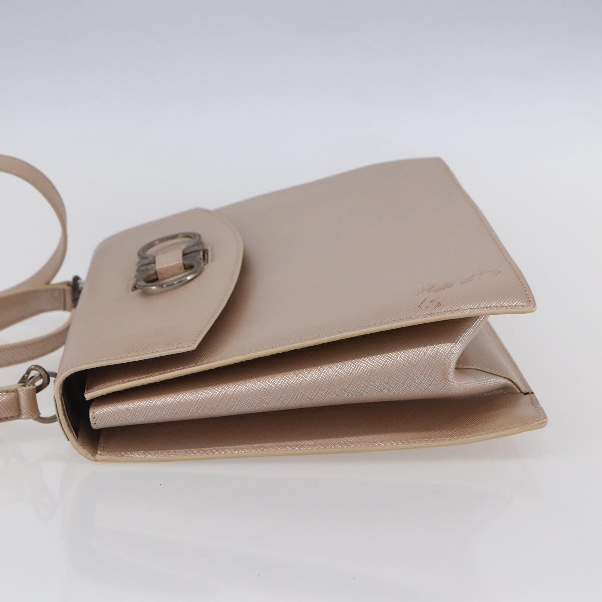 Salvatore Ferragamo Gancini handbag Pink Leather Good condition - Inside View