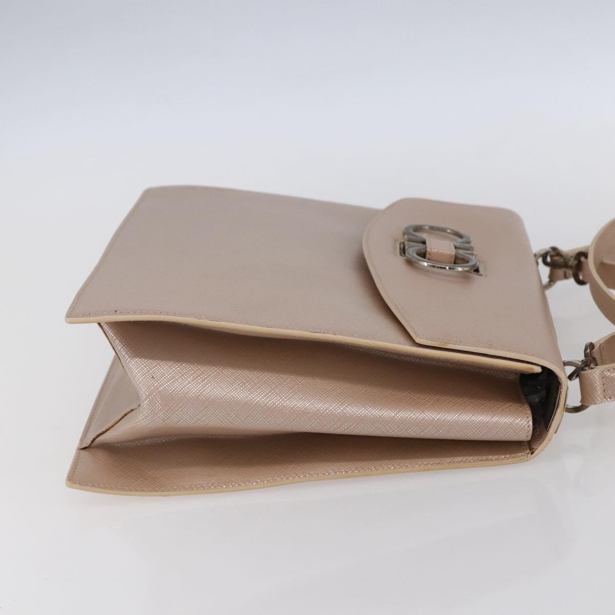 Salvatore Ferragamo Gancini handbag Pink Leather Good condition - Model View