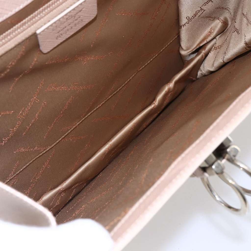 Salvatore Ferragamo Gancini handbag Pink Leather Good condition - Box View