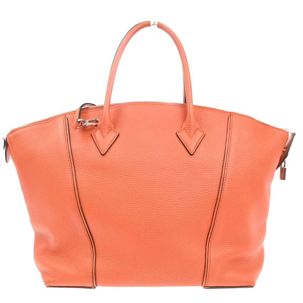 Louis Vuitton Soft Lockit Handbag Orange Leather Good condition - Back View