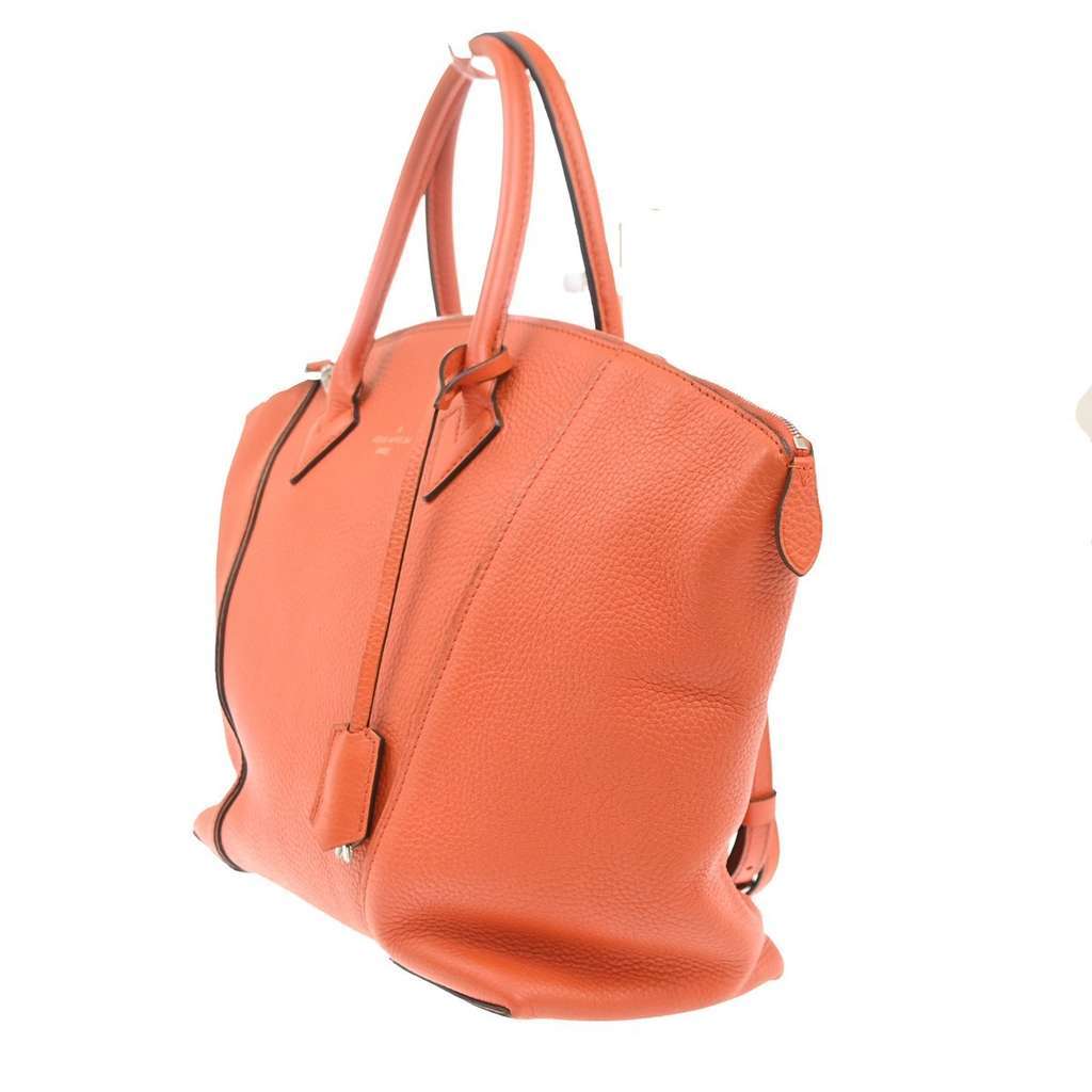 Louis Vuitton Soft Lockit Handbag Orange Leather Good condition - Inside View