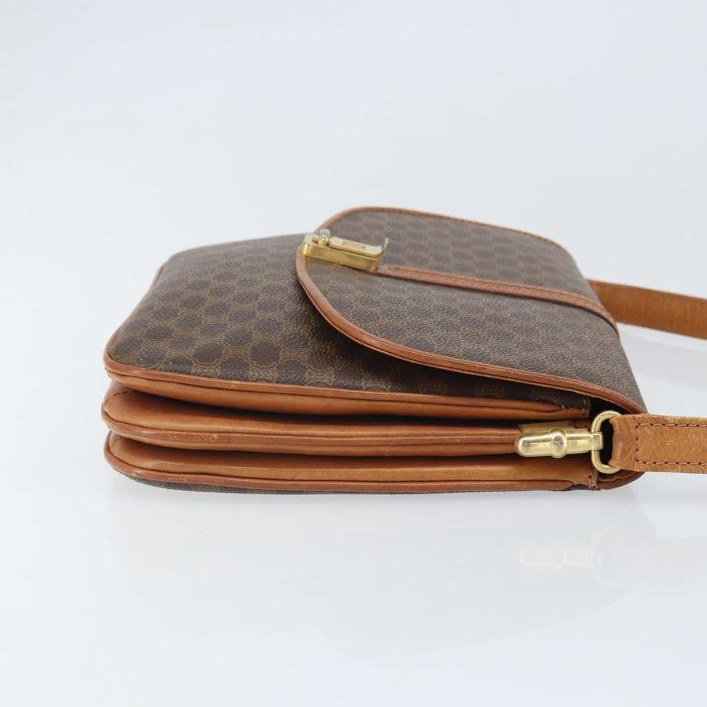 Celine Vintage Macadam Shoulder Bag Brown Canvas Fair condition - Inside View