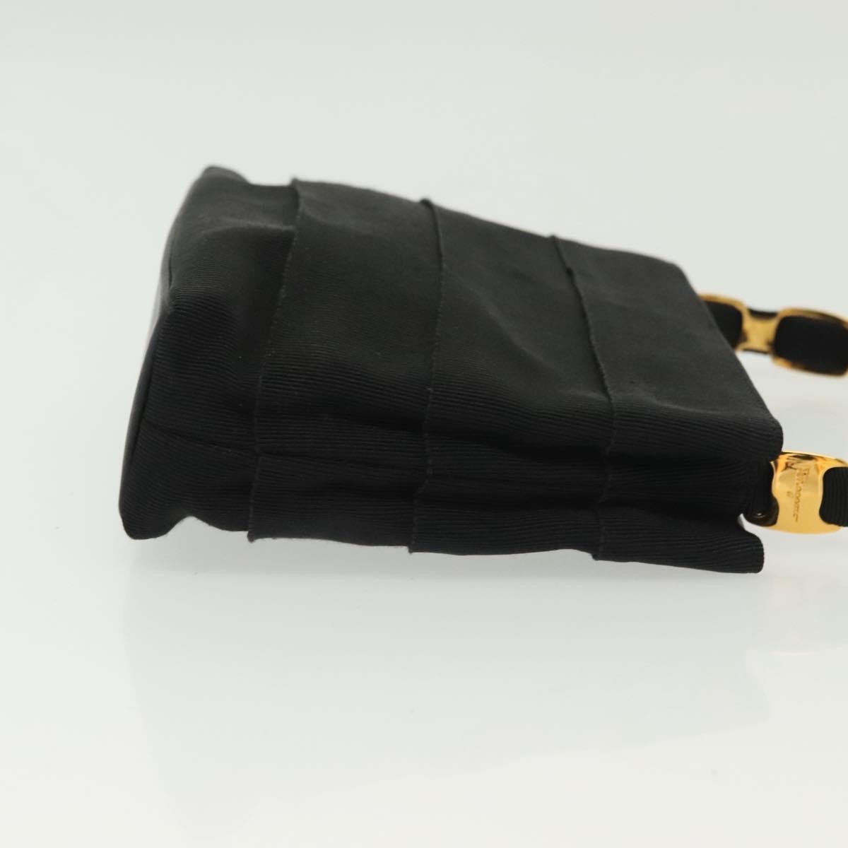 Salvatore Ferragamo Vala Handbag Black Canvas Good condition - Inside View